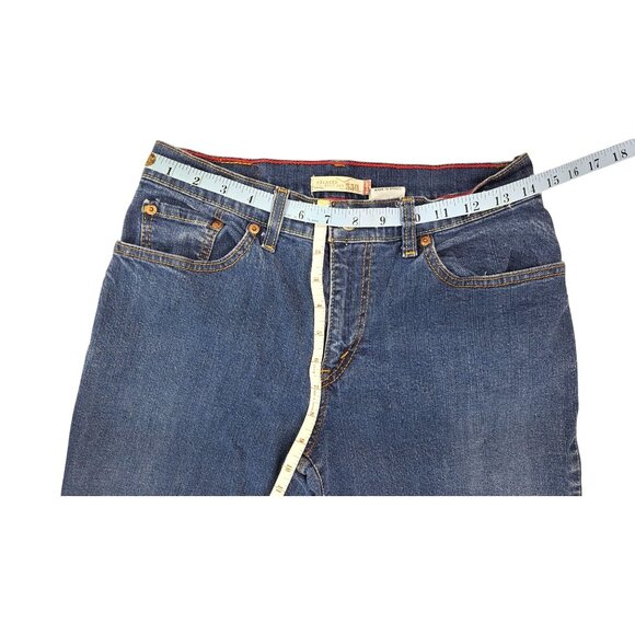 Levi's 550 Women Relaxed Boot Cut Jeans Size 8M Blue Denim Pants Dark Wash - Picture 5 of 6